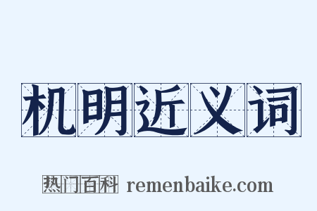 机明近义词是什么意思的图片